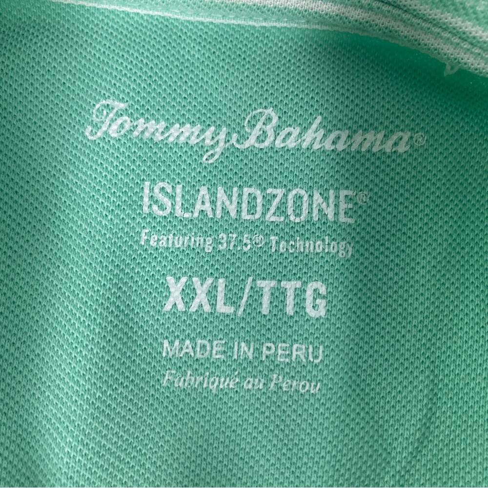 Tommy Bahama IslandZone Polo Shirt Mens XXL /TTG Green Solid Knit Soft Casual - Picture 8 of 15
